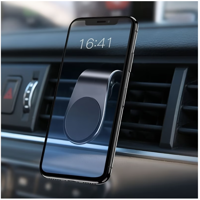 Magnetinis L formos telefono laikiklis automobiliui – tvirtinamas prie oro grotelių